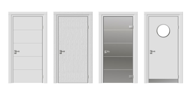 Set of four modern door