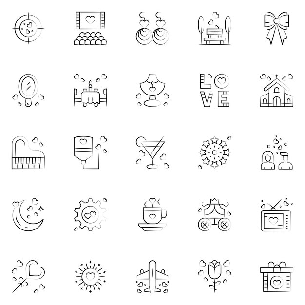 Set of friendship icons Vector Illustration