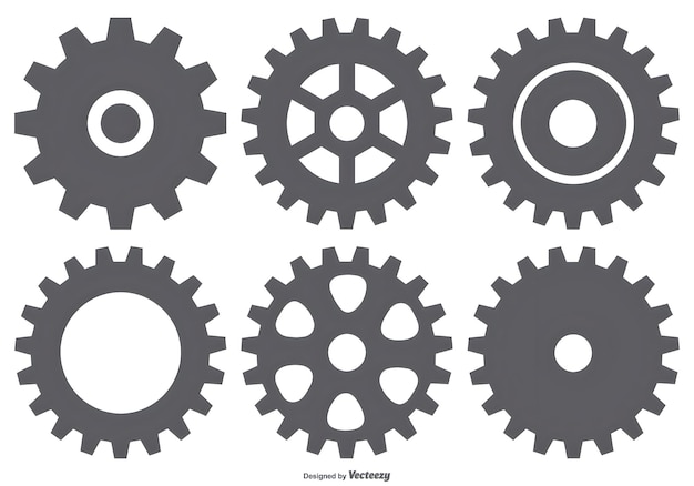 Vector a set of gears with the words gears on them