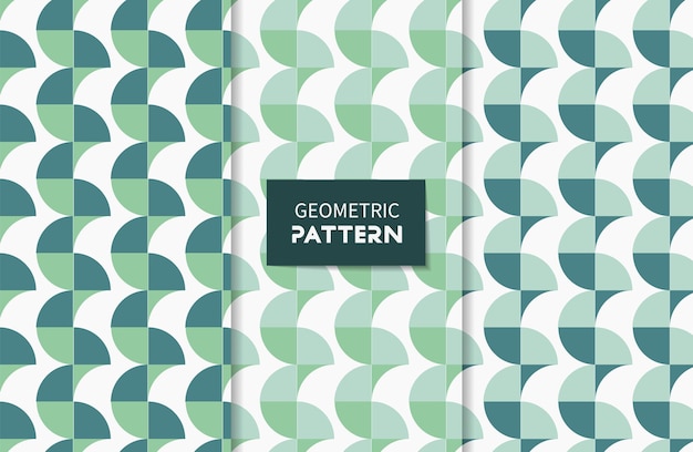 Set of geometric seamless patterns in different colors Vector