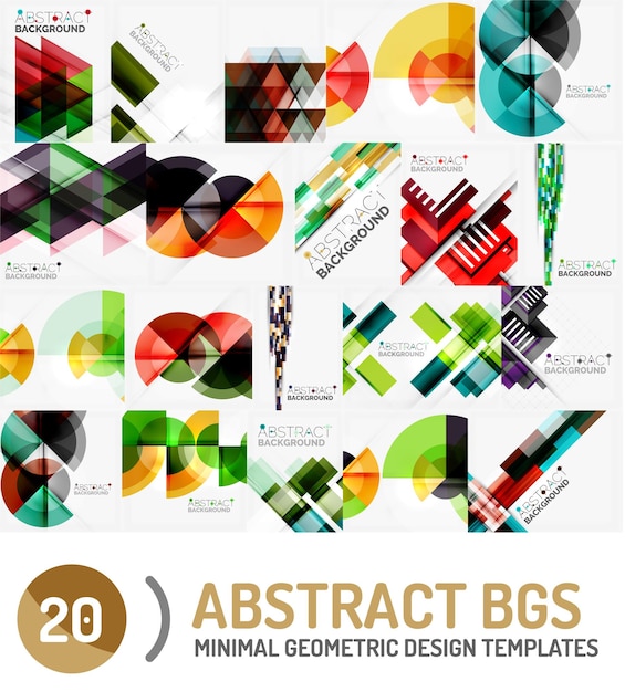 Set of geometric vector backgrounds