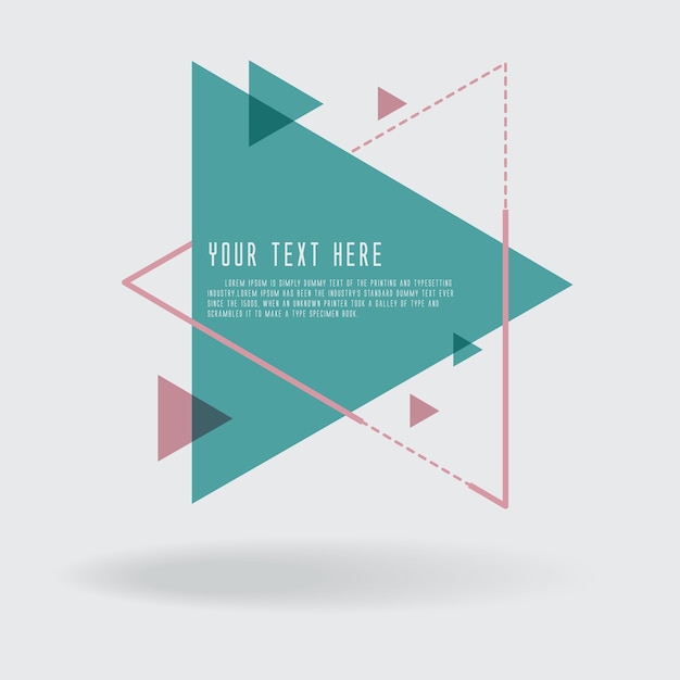 Set of geometric vector banners and Retro colored.