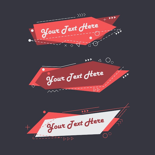 Set of geometric vector banners.