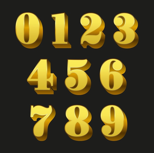 Set of gold metallic numbers