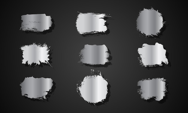 Set of grey grunge background