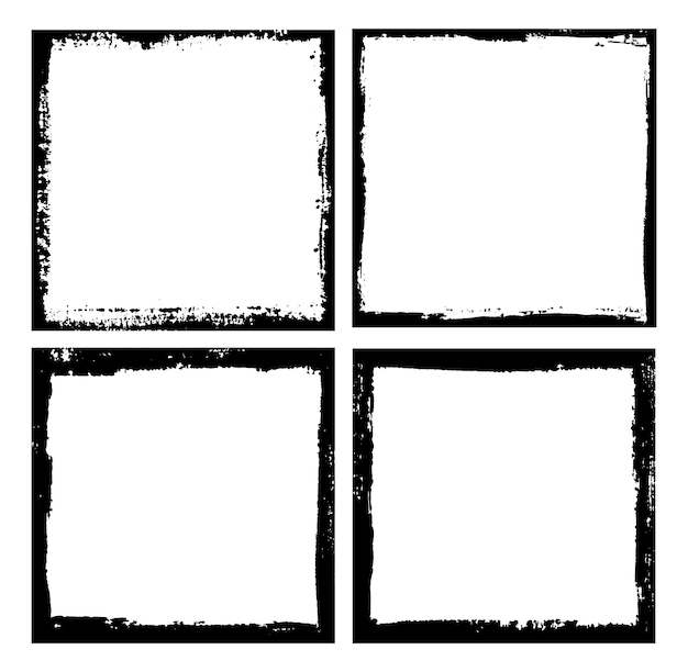 Set of grunge border frames