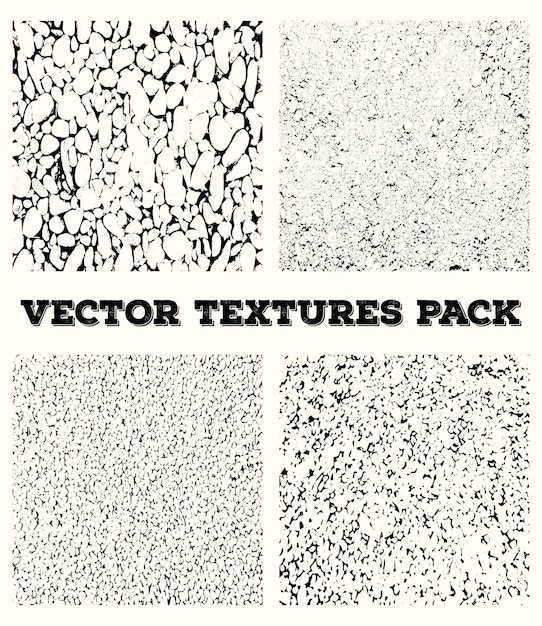 Vector set of grunge textures elements for design vector illustration