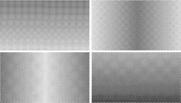 Set of halftone dots textures