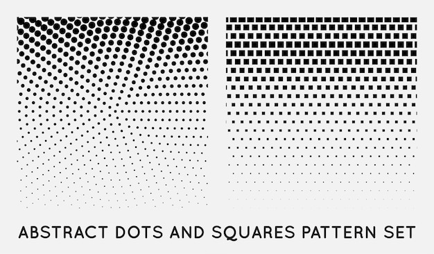 Set of Halftone Element Monochrome Abstract Graphic Ready for DTP Prepress or Generic Concepts