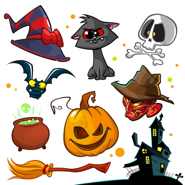 Set of Halloween characters