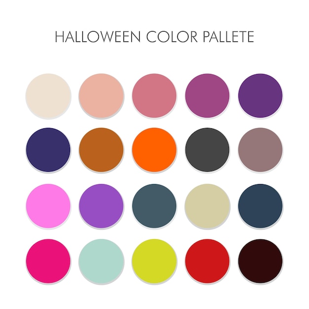 Set of Halloween color palette