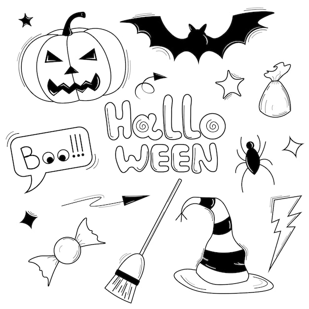 Set of halloween icons