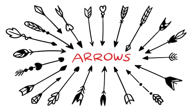 Set of Hand Drawn Arrows