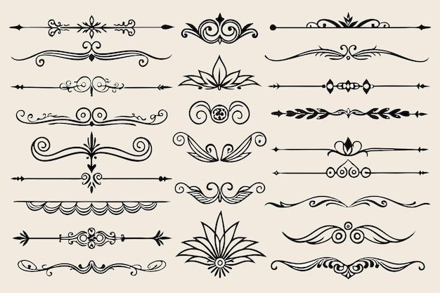 a set of hand drawn designs with a design like a design