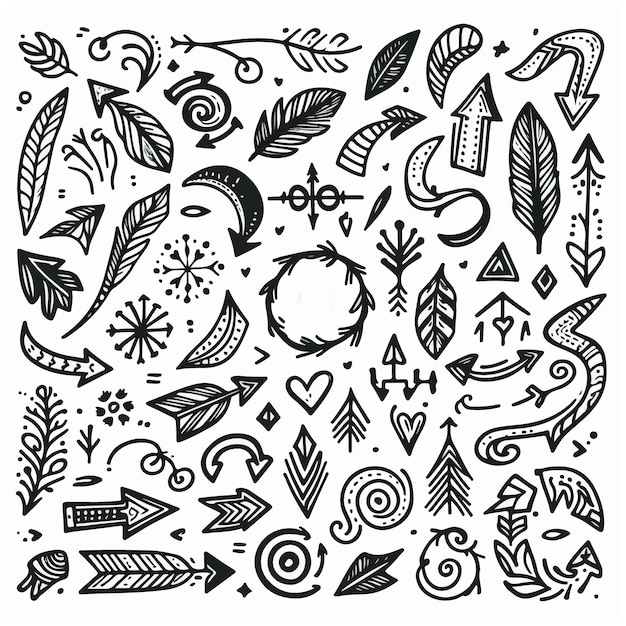 Set of Hand drawn vector Design