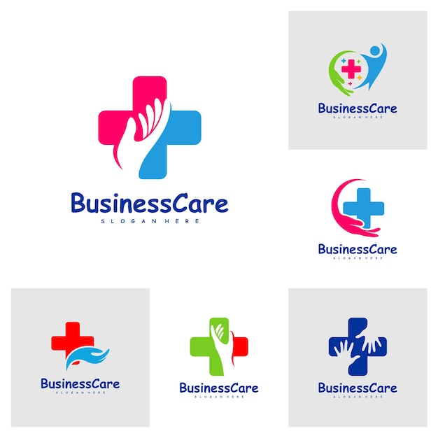 Set of Health Care logo design vector Icon Symbol Template Illustration