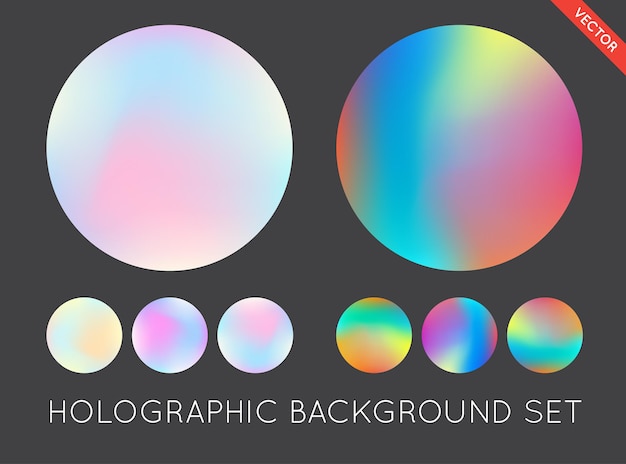 Set of Holographic Trendy Backgrounds