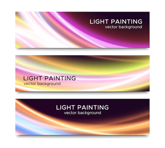 Set of horizontal banners for website or flyer