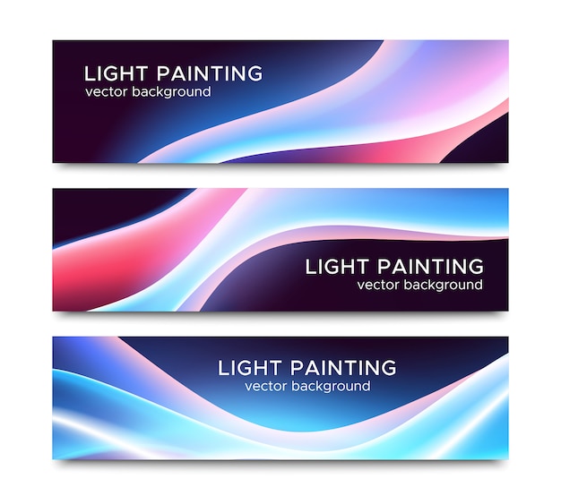 Set of horizontal banners for website or flyer