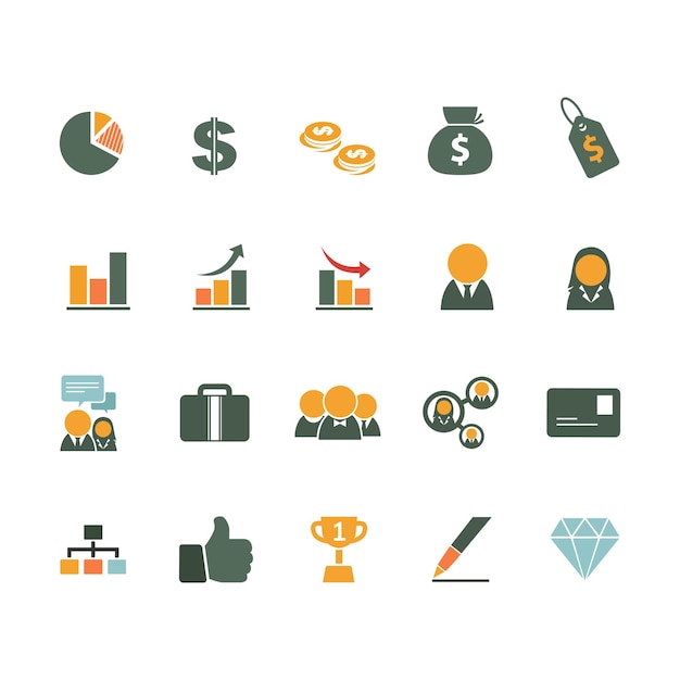 Set of icons business concepts