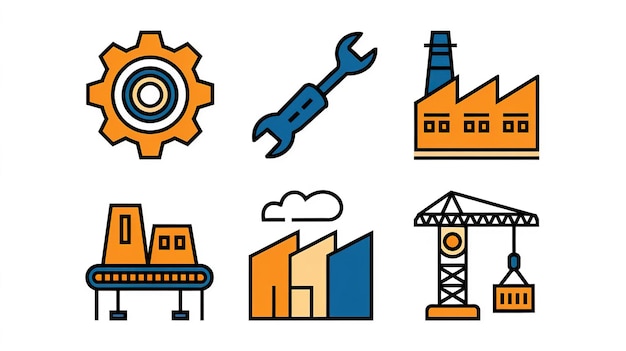 a set of illustrations for a company called the companys mechanical engineer