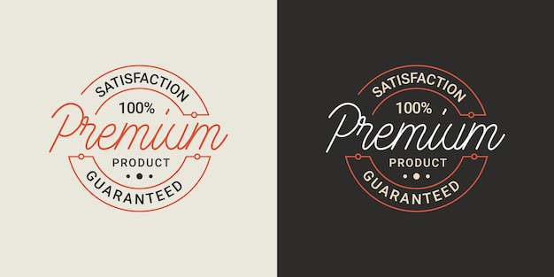 Set Illustrations of premium logo stamp design