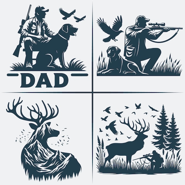 a set of images for dad and dad with a deer and deer