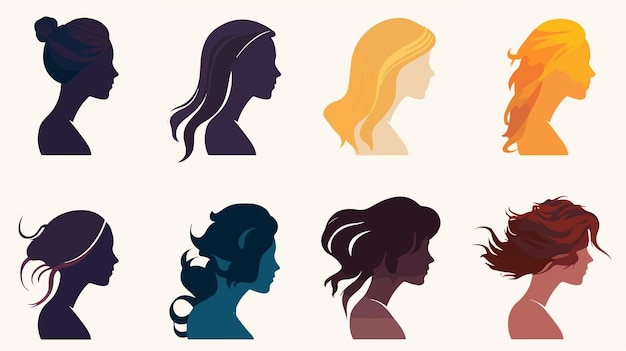 a set of images of women with hair and a hairdo