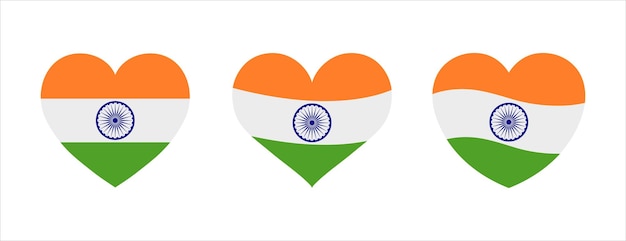 Set of indian flag heart design Indian flag heart design tutorial Set of hearts with Indian flag