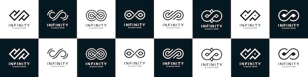 Set of Infinity Loop logo design template