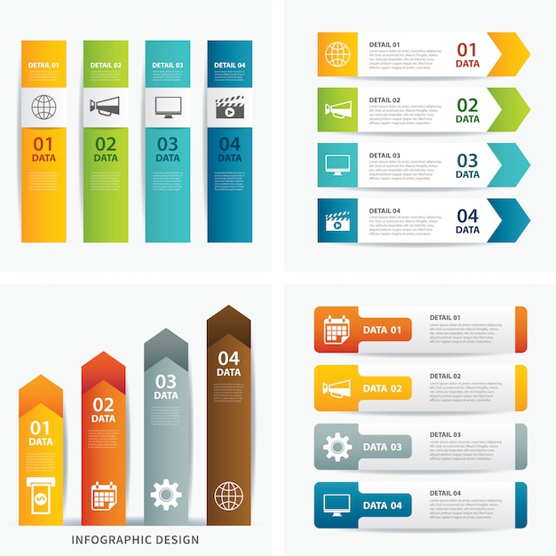 Set of infographic templates