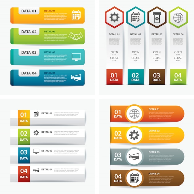 Set of infographic templates