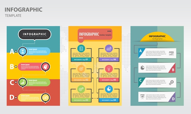 Set of infographic timeline