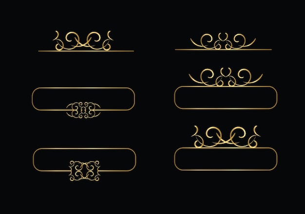 set of Initial Letter Luxury Logo template in vector art for Restaurant, Hotel, Heraldic,Jewelry