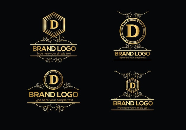 set of Initial Letter Luxury Logo template in vector art for Restaurant, Hotel, Heraldic, Jewelry