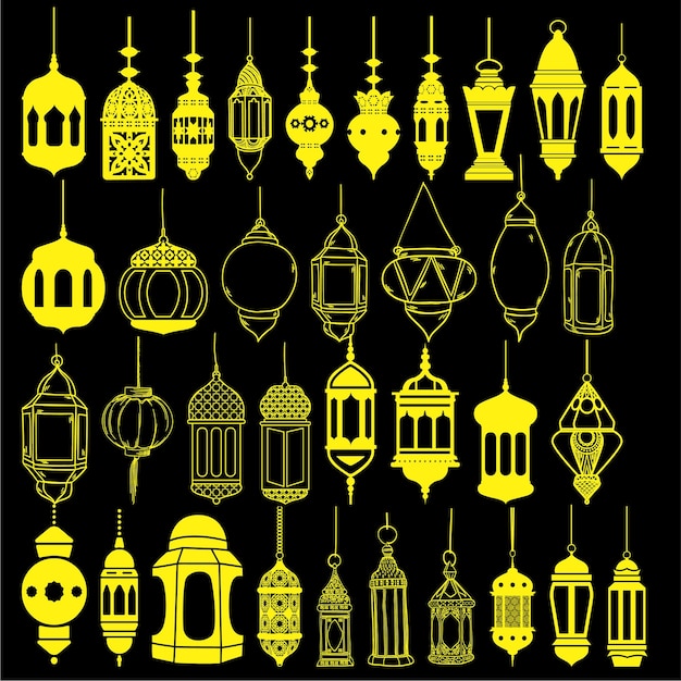 set of islamic lamp