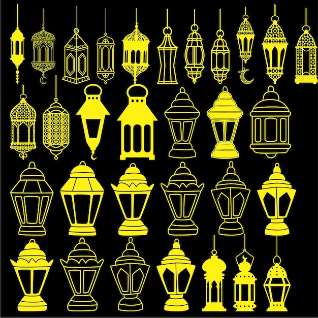 set of islamic lamp