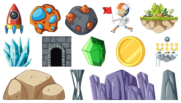 Set of isolated fantasy space objects