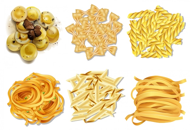 A set of Italian pasta