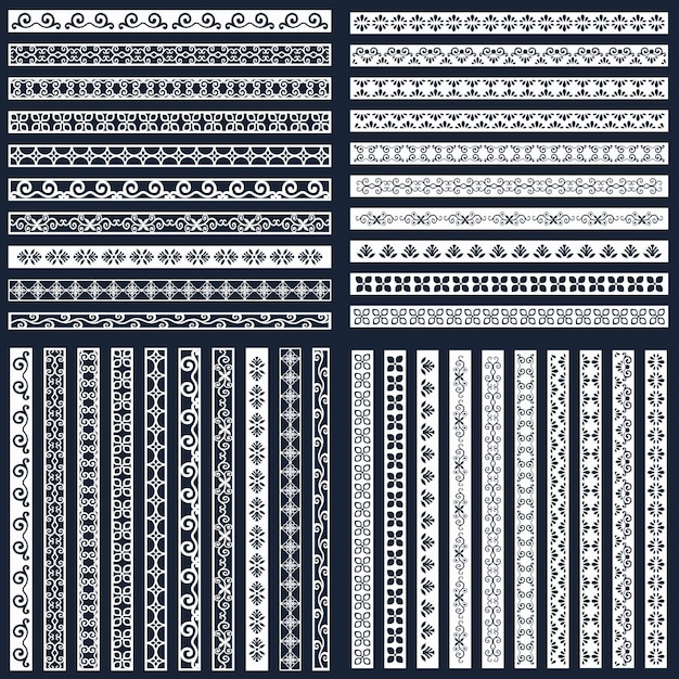 Set of jali and laser cutting design