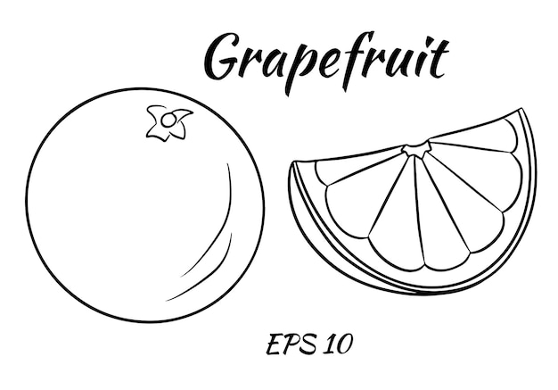 A set of juicy grapefruit.