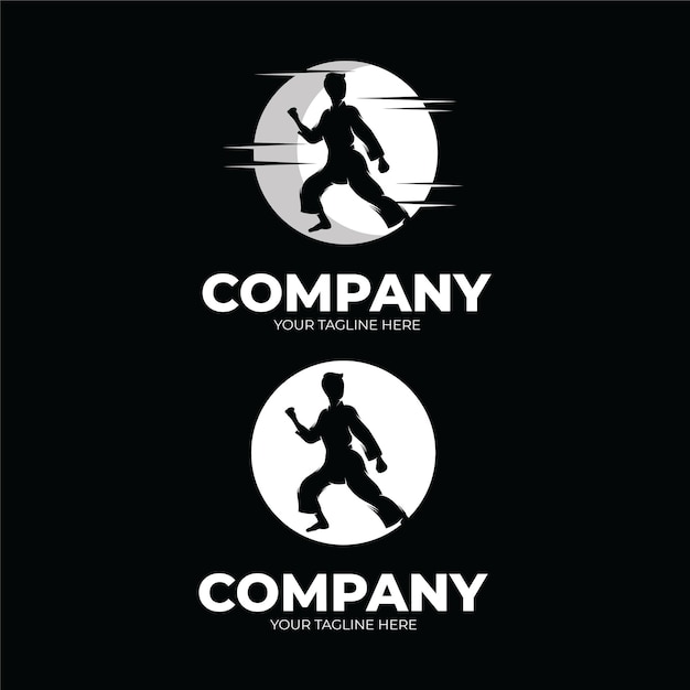 Set of karate logo design inspiration