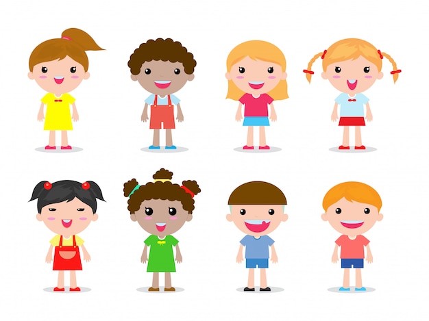 Set of kids character illustration