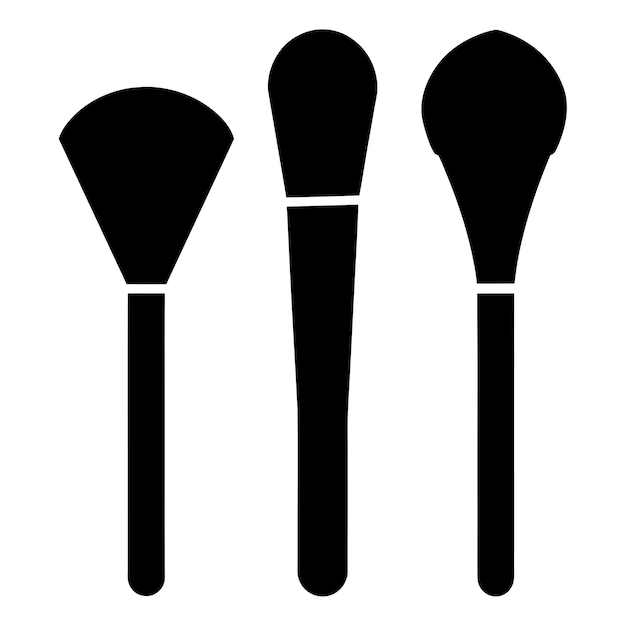 Vector a set of kitchen utensils with a black handle