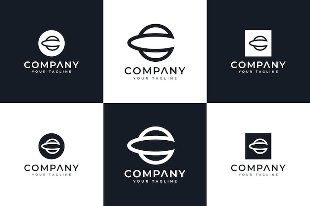 Set of letter c circle logo creative design for all uses