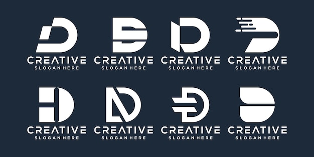 Set of letter d logo design