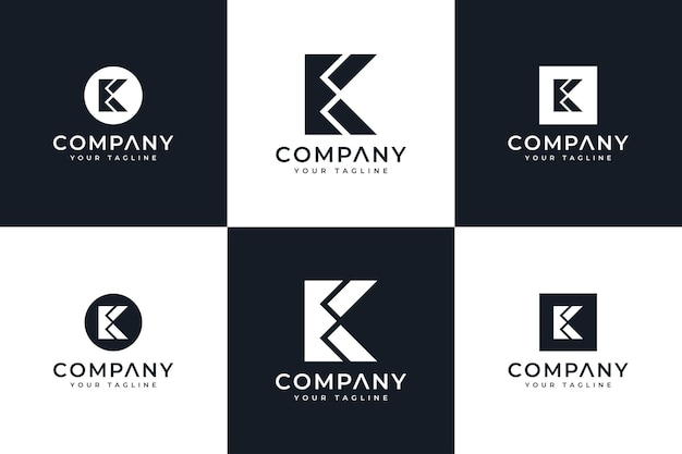 Set of letter k logo creative design for all uses