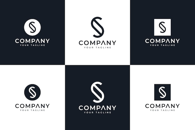 Set of letter s logo creative design for all uses