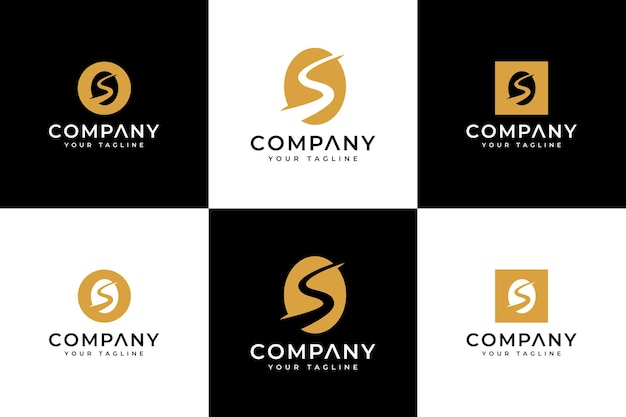 Set of letter s logo creative design for all uses