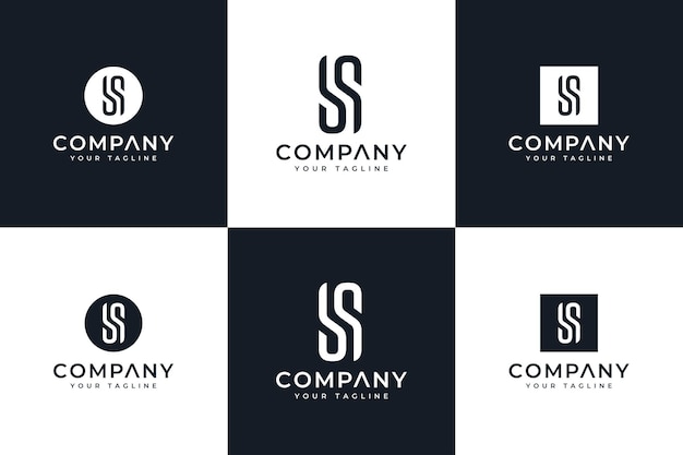 Set of letter s logo creative design for all uses